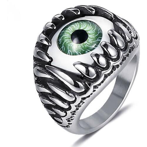 Jingyang Stainless Steel Simple Devils Eyering High Quality Stainless Steel Skull Rings Vintage Jewelry Accessories Jewellery