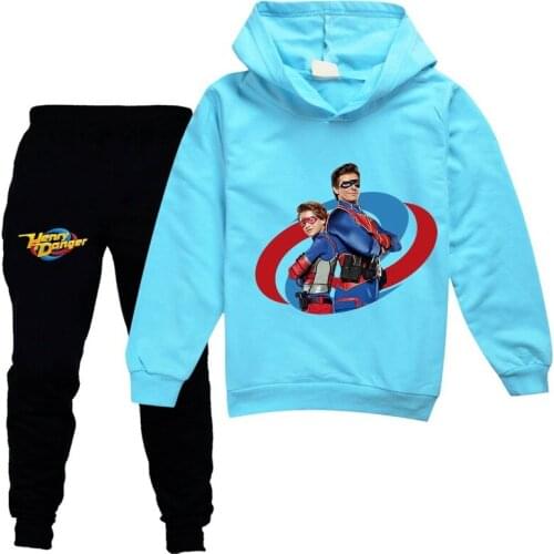 Henry Danger Boys Clothes Suits Hoodie Kids Girls Outerwear Sport Boys Clothing Sets Winter Fall 2-15Years Anime COS Hoodie Pant