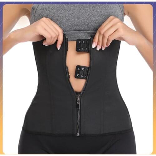 Latex Shapewear Breasted Corset Zipper Tummy Belt Sports Waistband Fitness Slimming Corset Belt Waist Trainer Body Shaper