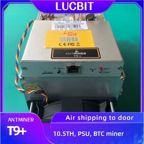 LUCBIT Second Hand Antminer T9+ 10.5TH Bitcoin Miner1450w with PSU