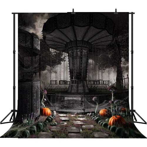 Lyavshi Seamless photography background horrible amusement park Halloween theme backdrop professional photo studio