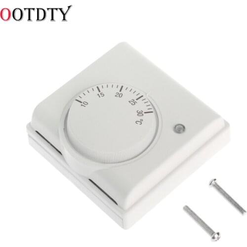 OOTDTY 220V 6A Mechanical Room Thermostat Temperature Controller Air Condition and Floor Gas Boiler Heating