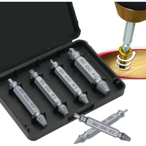 6 Pcs Stripped Screws Extractor Demolition Tools Damaged Bolt Remover Drill Bit Set Easily Take Out Broken Screw Screw Extractor