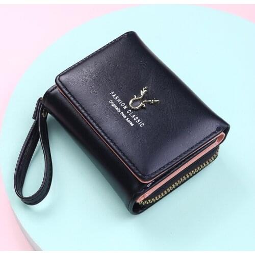 2021 New Fashion Womens Wallet Short Women Coin Purse Wallets For Woman Card Holder Small Ladies Wallet Female Hasp Mini Clutch
