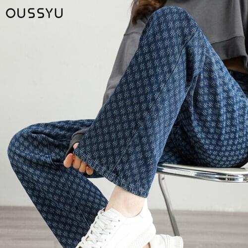 OUSSYU Women's Straight Jeans