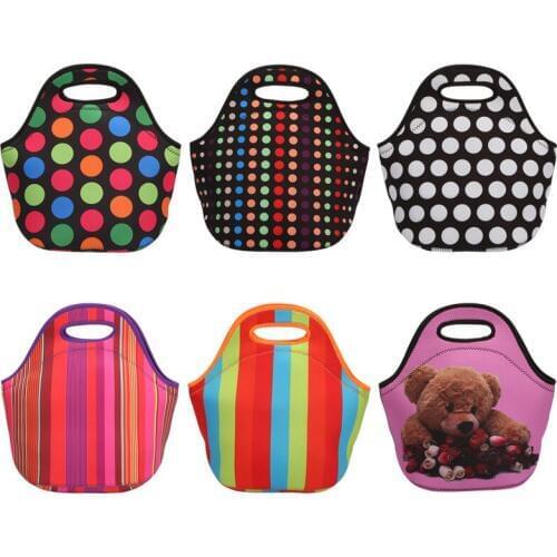 Portable stretchy lunch bag waterproof picnic box stylish cooler bag thermal meal drinks cans fresh carrier thermos tote bag