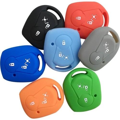 Silica Gel Car Key Cover Cap Fob Cover Case For SSANGYONG ACTYON KYRON REXTON 2 Remote Control Flip Key Case For Keychain Alarm