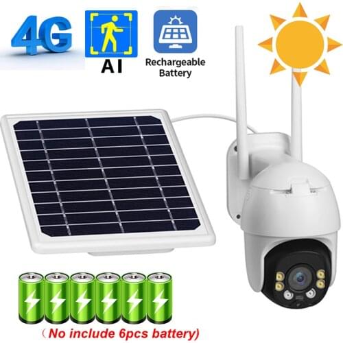 Solar Camera 1080P HD 8W Solar Panel 19200mA Outdoor Monitoring Waterproof CCTV Camera Cloud Storage Two-way Voice Intrusion Al