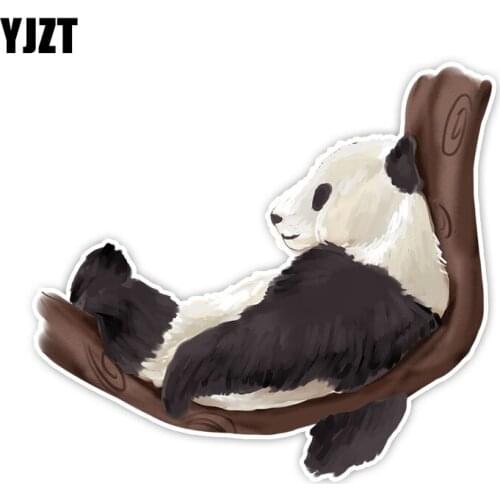 YJZT 15.5CM*17CM Funny Animal Panda Car Sticker Decal PVC C29-0858
