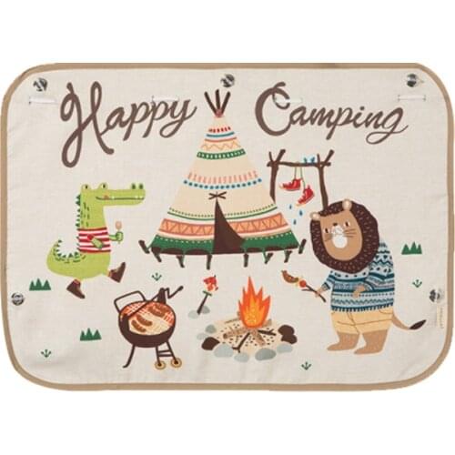 Car Curtain Car Windshield Car Sun Shade Curtains Cute Cartoon Car Styling Rear Side Protect Window Curtains 70cm*50cm