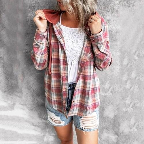 Women Check Coat Shirt Ladies Long Sleeve Plaid Check Bandage Blouse Casual Tops Comfy High Quality Fashion Tops Jaquetas 2021