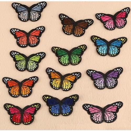 1pcs Mix Butterfly Patches for Clothing Iron on Embroidered Sew Applique Cute Patch Fabric Badge Garment Apparel Accessories-37