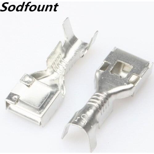 100pcs H62 brass tinned 7.8mm automotive terminal Automotive connector female terminal DJ627A-7.8C