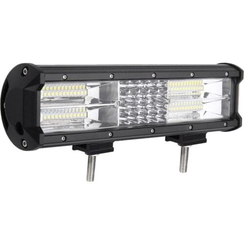 12 Inch Quad-Row LED Light Bar Flood Spot Combo Car Truck SUV 4WD Off Road 3030 68LED DC10-30V 840W 6000K Work Light