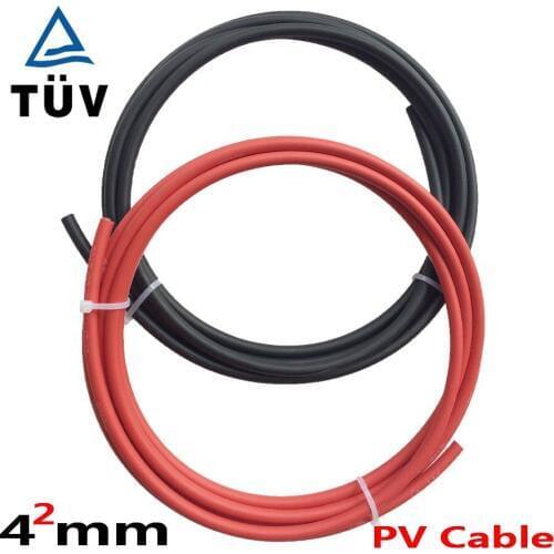 4mm2 PV Solar Cable Red+Black for diy off grid and on grid tie Solar System, PV Cable solar syste