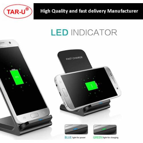 50pcs/lot 10W 9Qi Wireless charger for iphone 8/X/XR fast wireless charging 2-coils stand for Samsung S8/S9 Note8 Mi smartphone