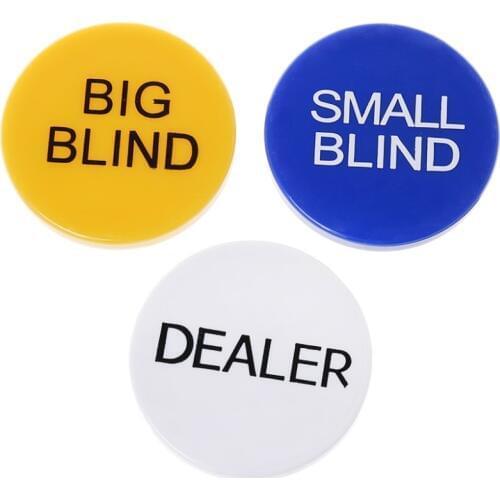 Poker Accessories Texas Hold'em Big Blind Small Blind Dealer Party Casino Poker Card Game Props