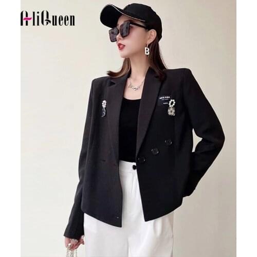 AliQueen Women's Blazers With Short Sleeves