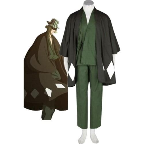Anime Bleach Cosplay Urahara Kisuke Kimono Halloween Costume Full Outfit