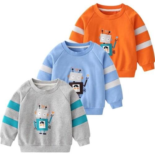 Childrens new sweater spring and autumn boys fashion cute western baby clothes cartoon tops