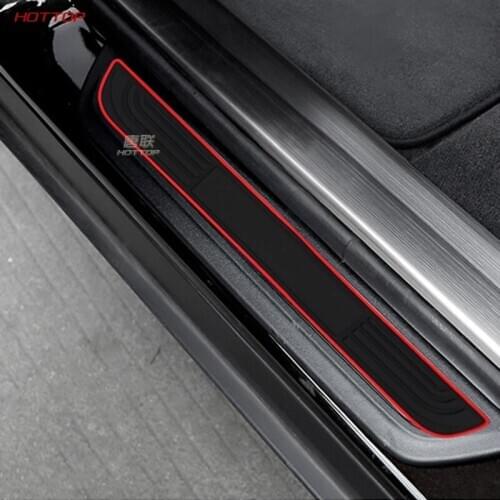 For honda hrv 18-19 Car Threshold Protection Bar Scratch-Resistant Stickers Welcome Pedal Pad Stickers Door Frame Decoration