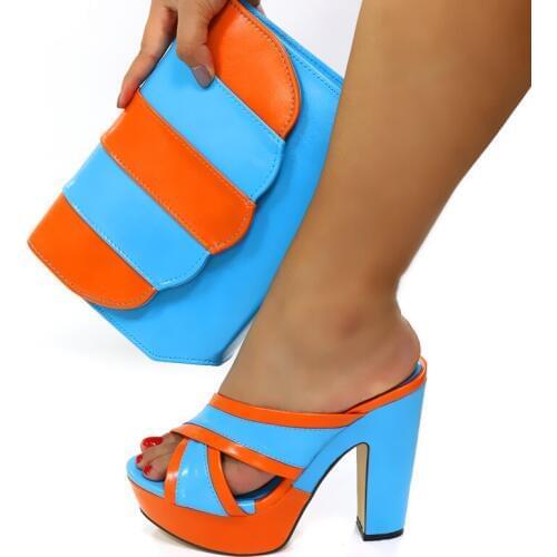 Doershow hot selling African beautiful Designer Shoes And Bag Set To Match Italian Party Shoes With Matching Bags Set!HGF1-9