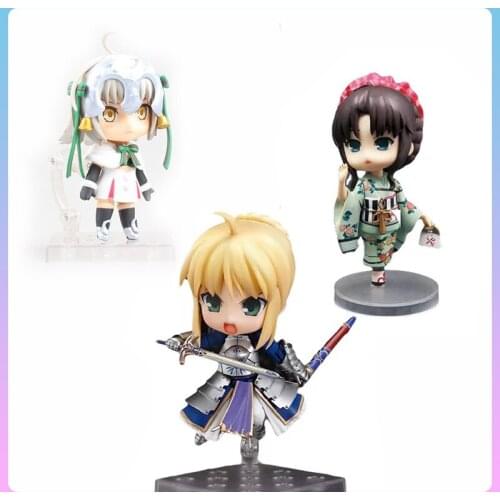 Fate/Grand Saber Japan Anime 10cm Fate figure Fate Stay Night MINI Action Figure Saber Altria Rin Arc Kawaii QV PVC Model Toys