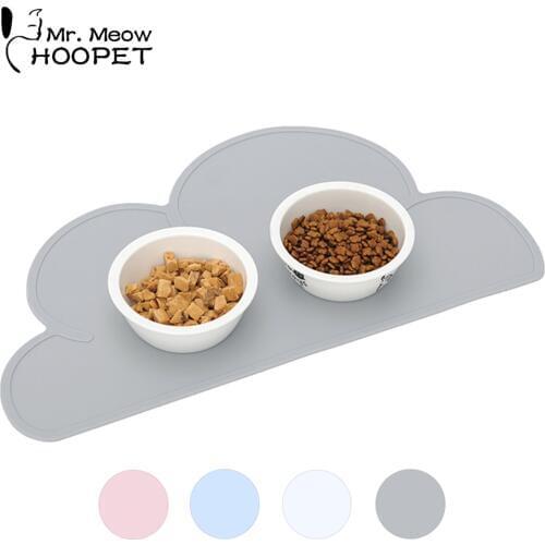 Hoopet Pet Dog Cat Food Bowl Mat Cloud Shaped Placemat Water Bowl Mat Prevent Slippery Waterproof Eating Drinking Supply