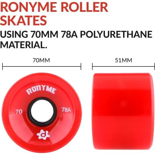 Ronyme 4x Skateboard Wheels 78A ABEC-9 Longboard Wheels PU High Performance Roller Wheels Mini Cruiser Replacement Wheels