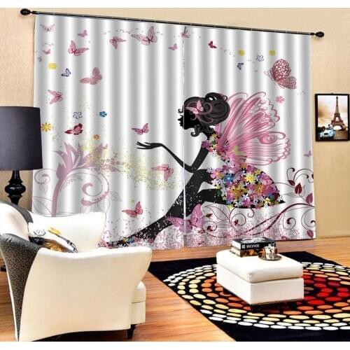 Beauty curtains 3D Window Curtain 3d print Luxury Blackout For Living Room Drapes Cortinas girls curtains