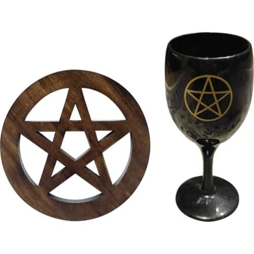 Round Shaped Star Inside Wood Coasters/Cup Placemat Decor Mug Coasters Heat Resistant Drink Mat Tea Coffee Bar Cup Table