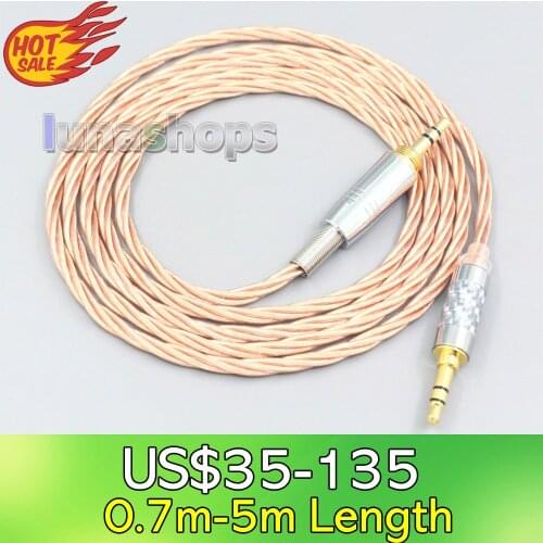 LN007148 Silver Plated OCC Shielding Coaxial Earphone Cable For Audio-Technica ATH-pro500mk2 PRO700MK2 PRO5V M50 M50RD