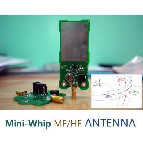 Mini-Whip MF/HF/VHF SDR Antenna MiniWhip Shortwave Active Antenna for Ore Radio, Tube (Transistor) Radio, RTL-SDR Receive hackrf