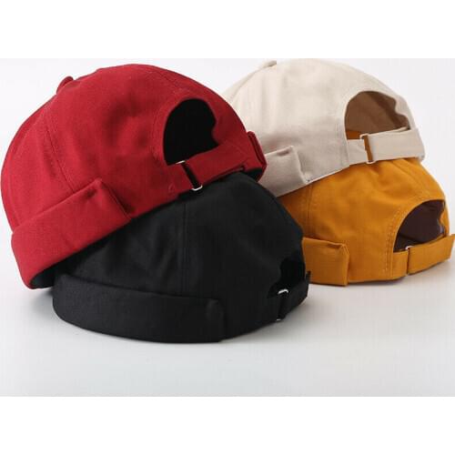 Fashion Unisex Men Skullcap Hat Cap Casual Brimless Solid Color Beanie Hip Hop ball caps for men ponytail hat