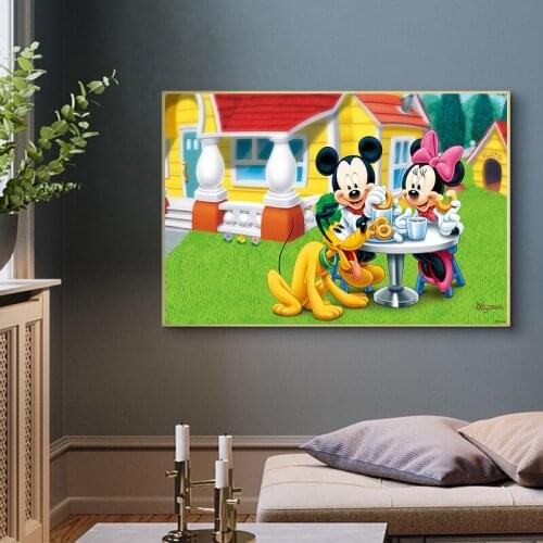 Cartoon Pictures for Living Baby Room Decor Anime Wall Art Canvas Painting Disney Mickey Mouse Donald Duck Nordic Poster Prints