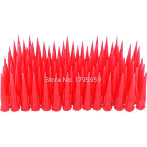 100pcs Tapered Dispensing Tips Adhesive Glue Dispensing Needle 25G Plastic Tapered Blunt Tips Liquid Glue Dispenser Needles Set