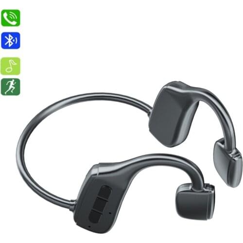 Bone Conduction Headphones Bluetooth Wireless Waterproof Comfortable Wear Open Ear Hook Light Weight Not In-ear Sports Earphones