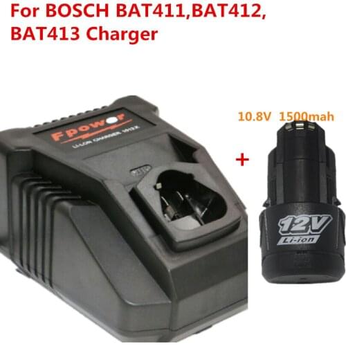 NEW Replacement charger for BOSCH Power tool 10.8v/12v Li-ion BC430 ,BAT411,BAT412,BAT413 charger +1pcs battery