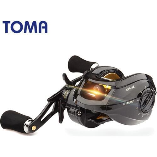 TOMA Bait Casting Fishing Reel Dual Brake System 17+1BB 10KG Max Drag High Speed Baitcasting 7.0:1 Fresh Saltwater Lure Reel