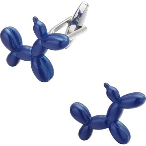 High quality mens wedding Cufflinks Funny little animal blue balloon dog Cufflinks 5 pairs of packaging for sale