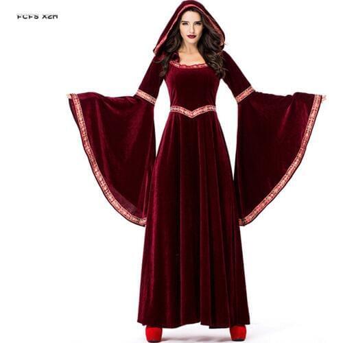 Woman Sorceress Vampire Cosplays Halloween Witch Costumes Queen European retro court dress Carnival Purim Masquerade Party dress