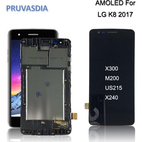 For LG K8 2017 X240H X240DSF X240 X240K LCD Display Touch Screen Digitizer Assembly With Frame Screen Replacement