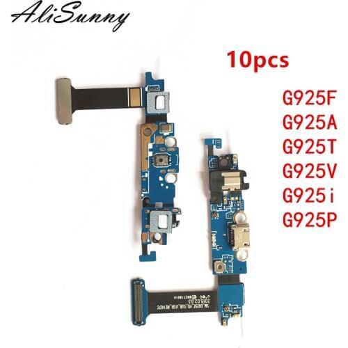 AliSunny 10pcs Charging Port Flex Cable for SamSung Galaxy S6 Edge G925F G925A G925T G925V G925i USB Dock Connector Parts