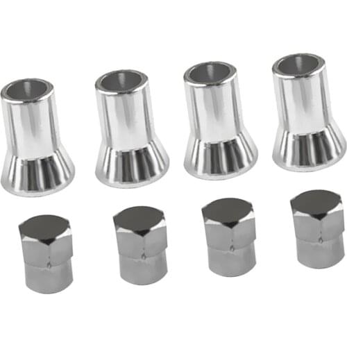 4 Sets TPMS Tire Valve Stem Sleeve Cover Chrome for American Car Truck