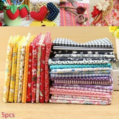 5PCS COTTON FABRIC CLOTH FABRICS Patchwork FLOWERS Fabric Cloth DIY 50x50cm