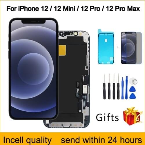 5pcs RJ Incell Screen For iPhone 12 12mini 12Pro 12Pro Max LCD Display Touch Screen Digitizer Assembly No Dead Pixel With Gifts