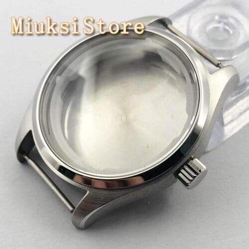 Corgeut 40mm sterile silver case fit ETA 2824, NH35A NH36A automatic movement