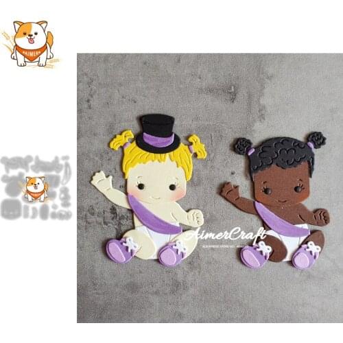 Baby Girl Metal Cutting Dies Mold Knife Scrapbooking Stencil DIY Embossing Craft Die Cuts Card Making New Dies For 2021