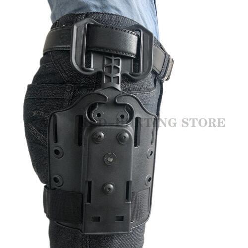 Safa Drop Flex Adapter with Leg Shroud Assembly Polymer Universal Leg Holster Platform Gun Holster Accessories 4 Types Black