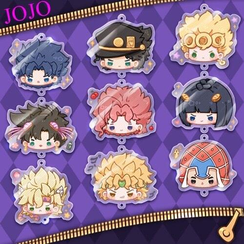 JoJos Bizarre Adventure Giorno Giovanna Kakyoin Noriaki Cosplay Acrylic Figure Keychain Figure Kids Collection Toy n7375